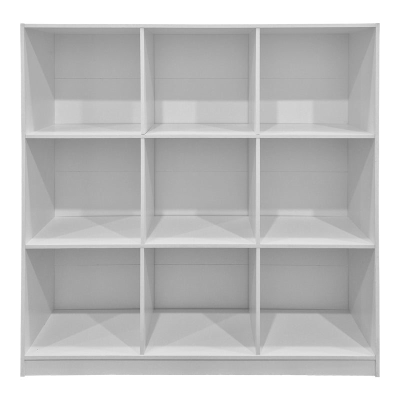 Bibliotecă modernă Gridea , stil minimalist, alb, MDF, 120x30x121 cm - WHITE