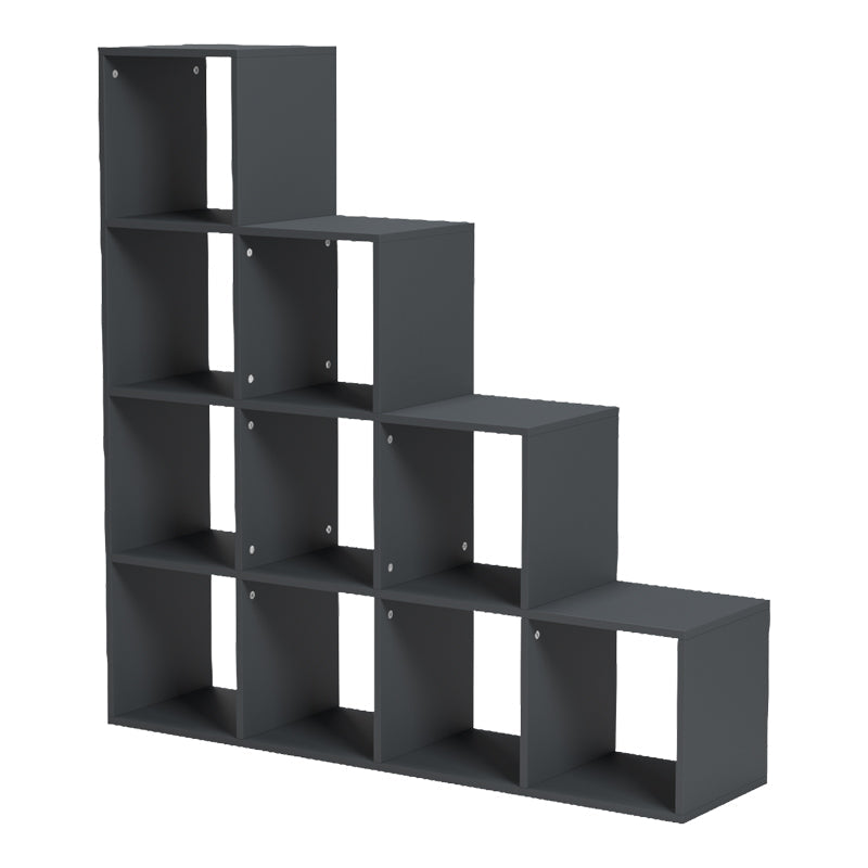 Bibliotecă albă Funcțională Scala, Modernă, Material Lemn, 130x29x130 cm - ANTHRACITE