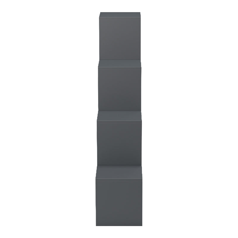 Bibliotecă albă Funcțională Scala, Modernă, Material Lemn, 130x29x130 cm - ANTHRACITE