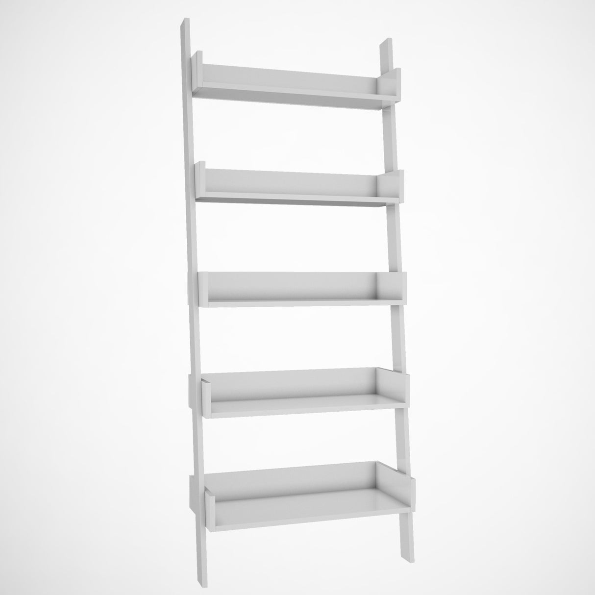 Bibliotecă Only Comforty, stejar - nuc - alb, 80x32x195 cm - Alb