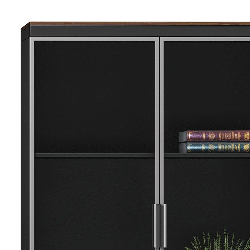 Biblioteca Oscar, nuc - antracit, 80x40x200 cm