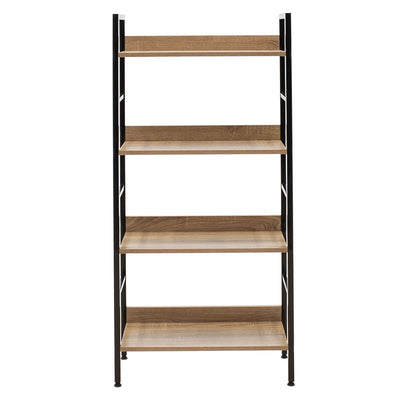 Biblioteca Ramon, negru Natural, 60x28x126 cm, perspectiva suplimentara
