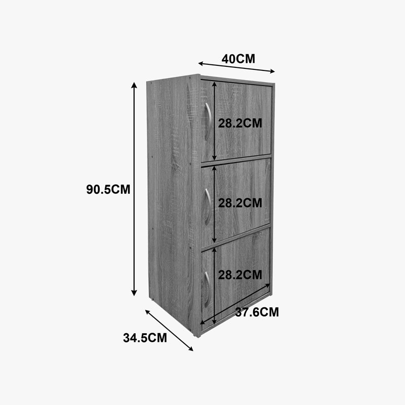 Bibliotecă Soline column cabinet light gri, Light Grey, 40x35x91 cm - LIGHT GREY