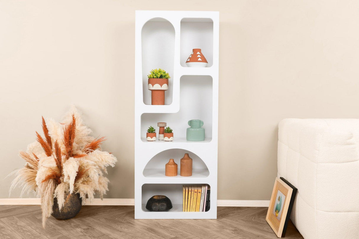 Biblioteca Venus cu 5 Rafturi, Alb, 60 x 150 x 30 cm