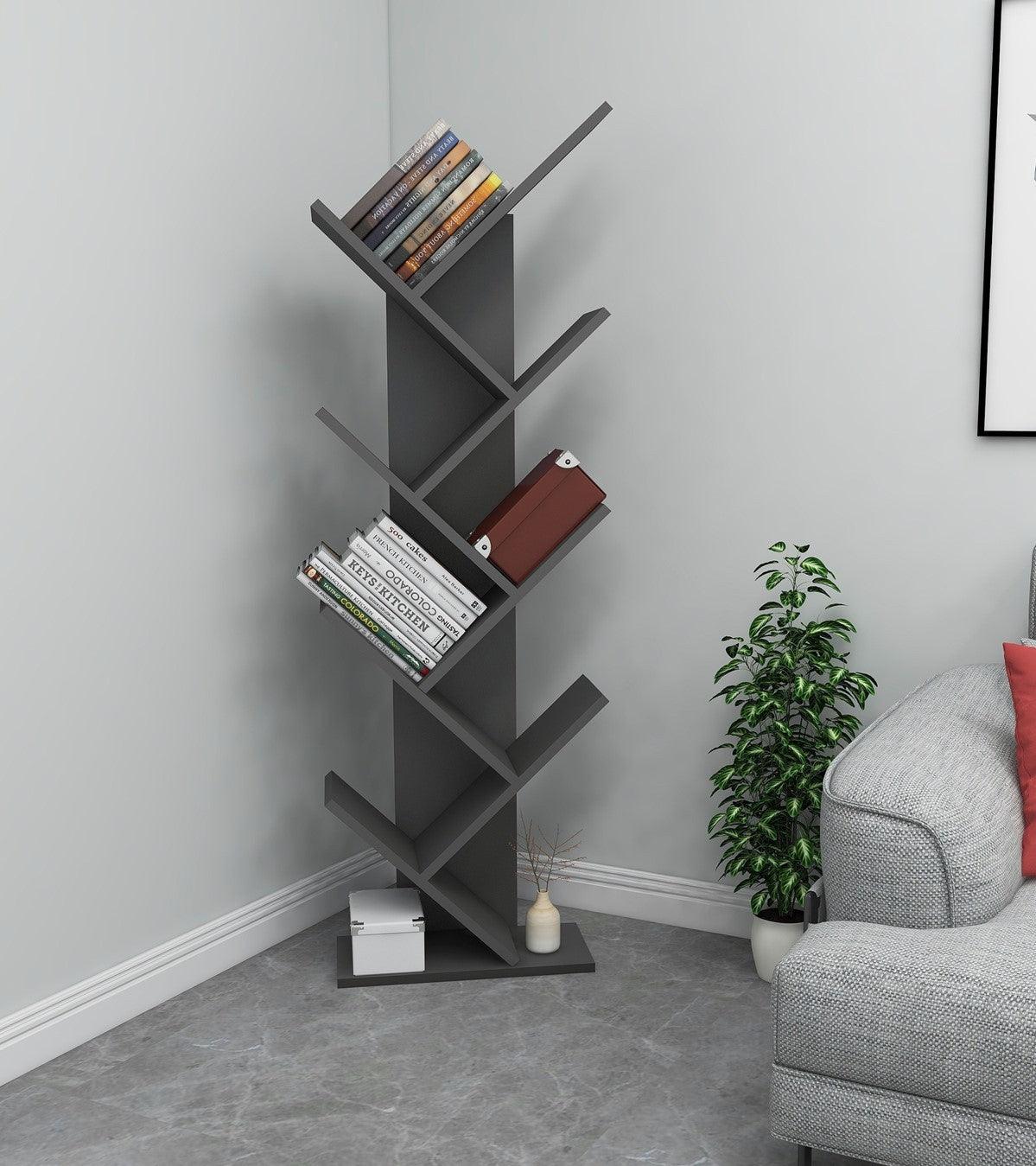 Biblioteca Zermat, Gri, 46x128,5x22 cm