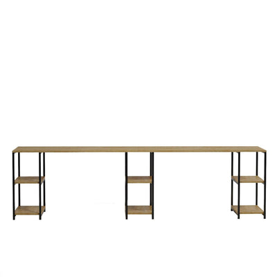 Birou 2 Persoane Sade L204, Stejar, 270 x 74 x 60 cm