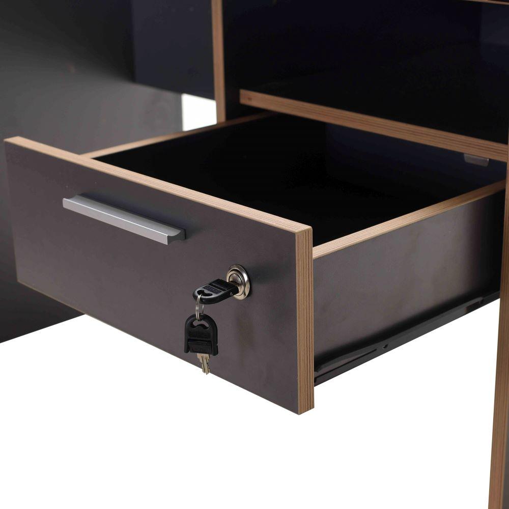 Birou Adore Concept, 120 x 75 x 60 cm - Gri inchis