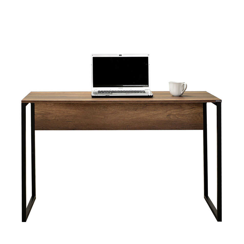 Birou Adore Connect cu picior metalic, 120x60x75 cm - Maro