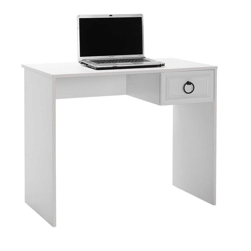 Birou Adore Hampton, cu sertar, Alb, 90x75x51 cm, perspectiva suplimentara