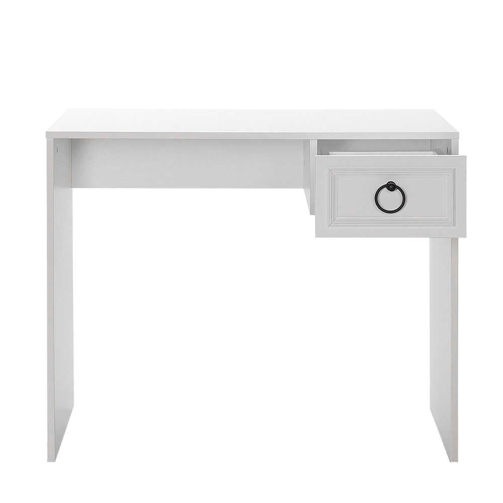Birou Adore Hampton, cu sertar, Alb, 90x75x51 cm