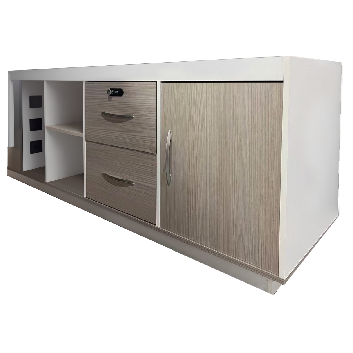 Birou colt profesional Armadi, Sonoma-Alb, 160x80x75 cm