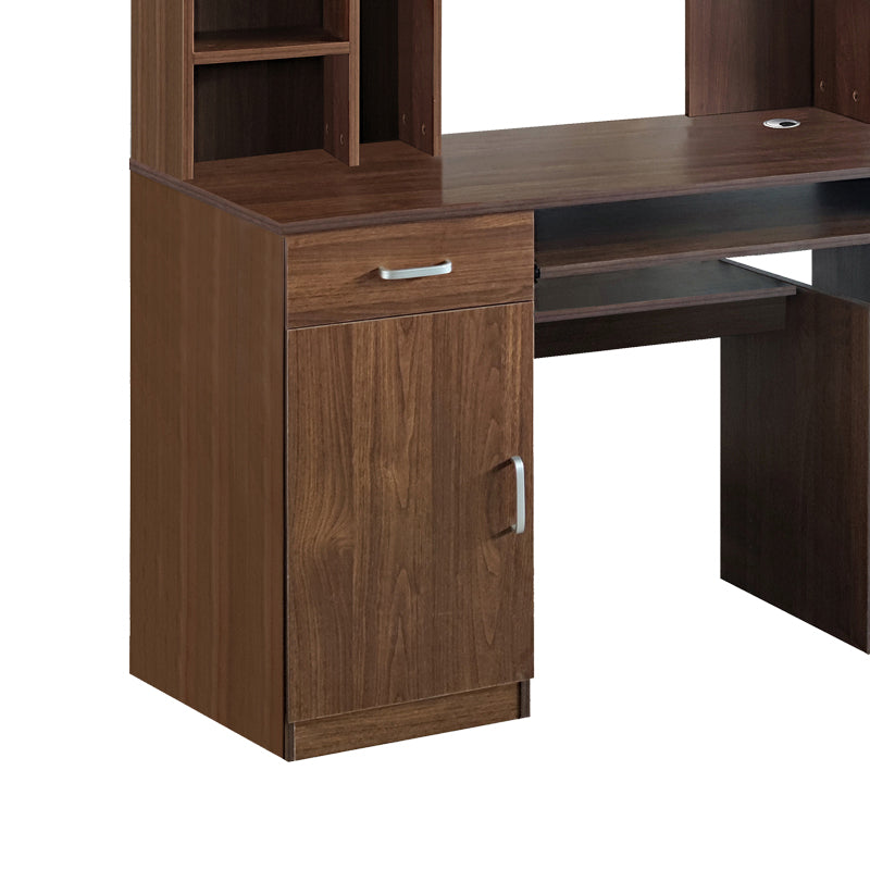 Birou cu biblioteca Novelty, Nuc, 120x55x182 cm - Nuc