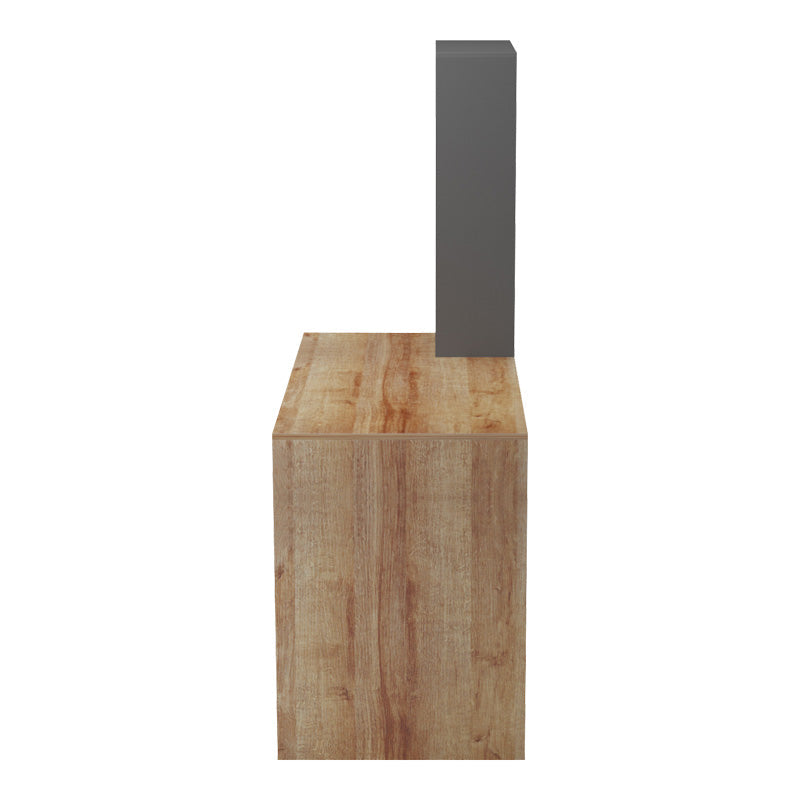Birou Bivoro cu raft, 140x55x150 cm - Stejar-Gri
