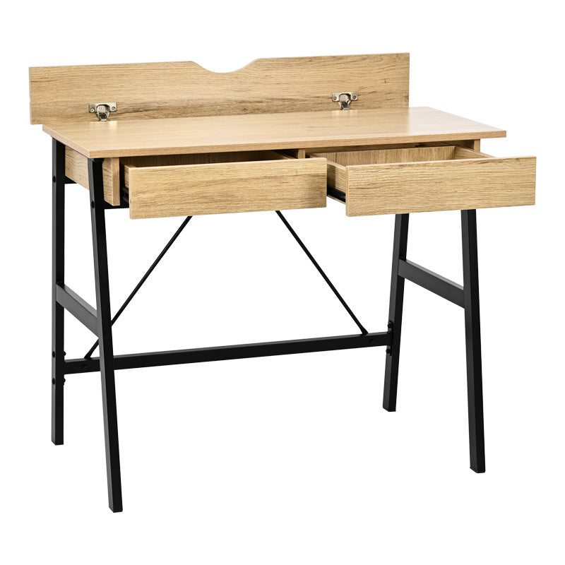 Birou cu sertare Lione, Stejar, 90x50x75 cm