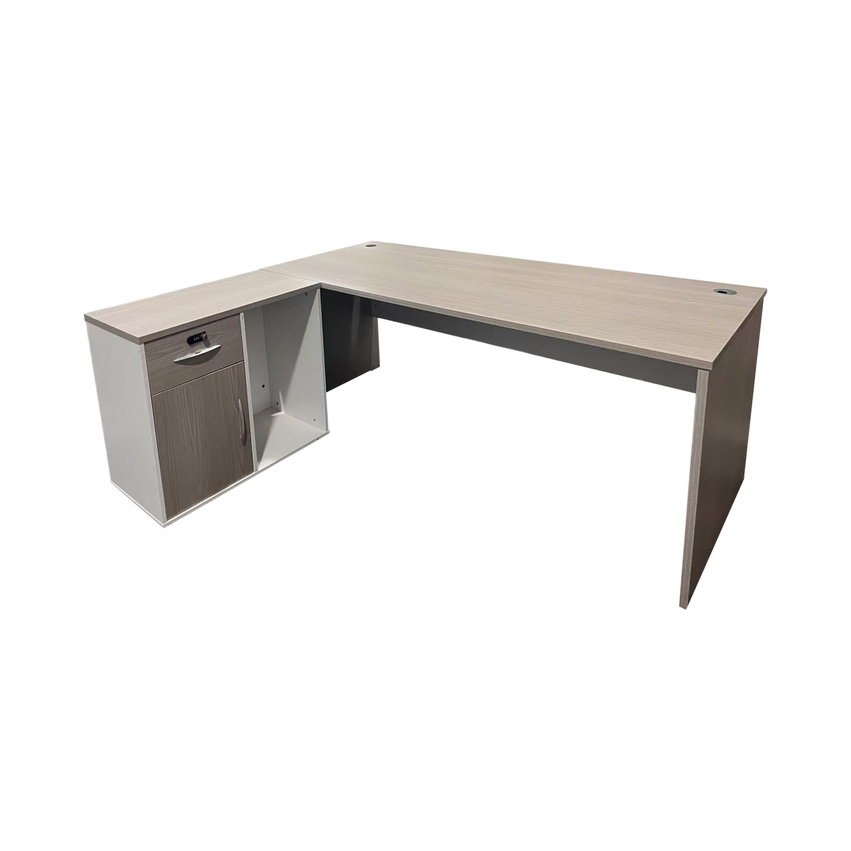 Birou de colt Armadi I, Sonoma-Alb, 180x80x75 cm