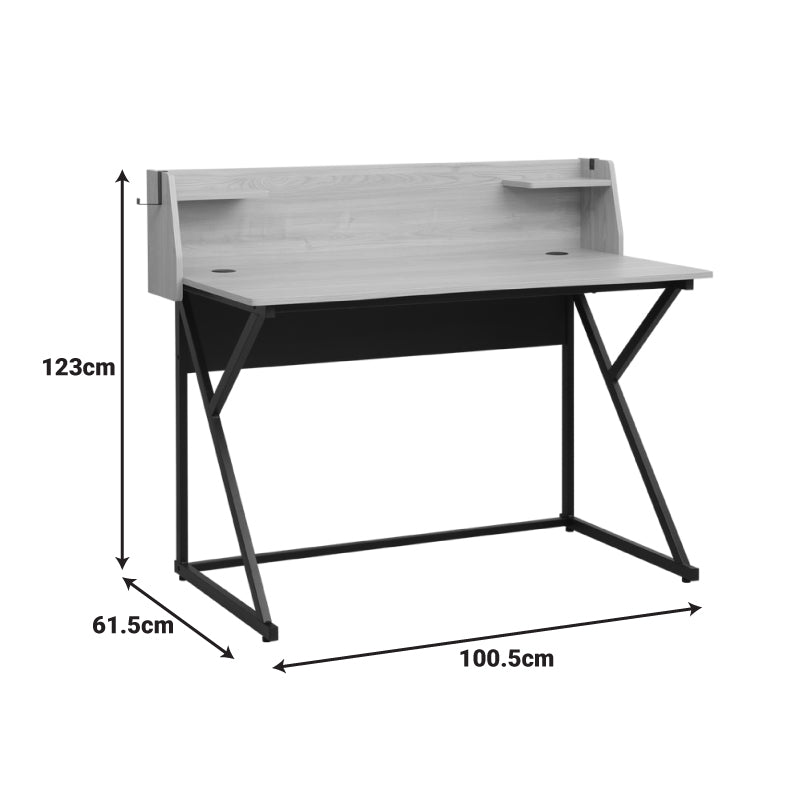 Birou de lucru Spaco, Lemn/Metal, Natur, 123x61x100 cm