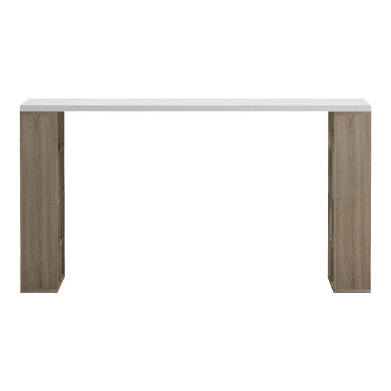 Birou Lovet cu raft, 140x60x75 cm - Sonoma-Alb