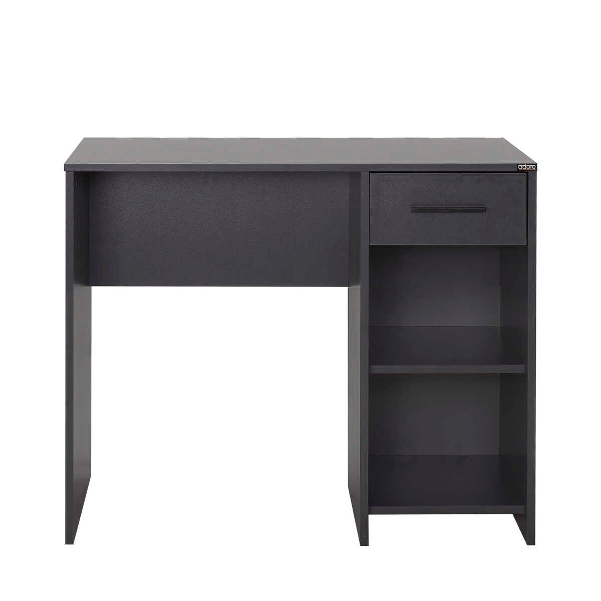 Birou Modern Adore Concept cu Sertar și 2 Rafturi, Alb - Maro - Stejar - Antracit, 90x52x75 cm - Antracit