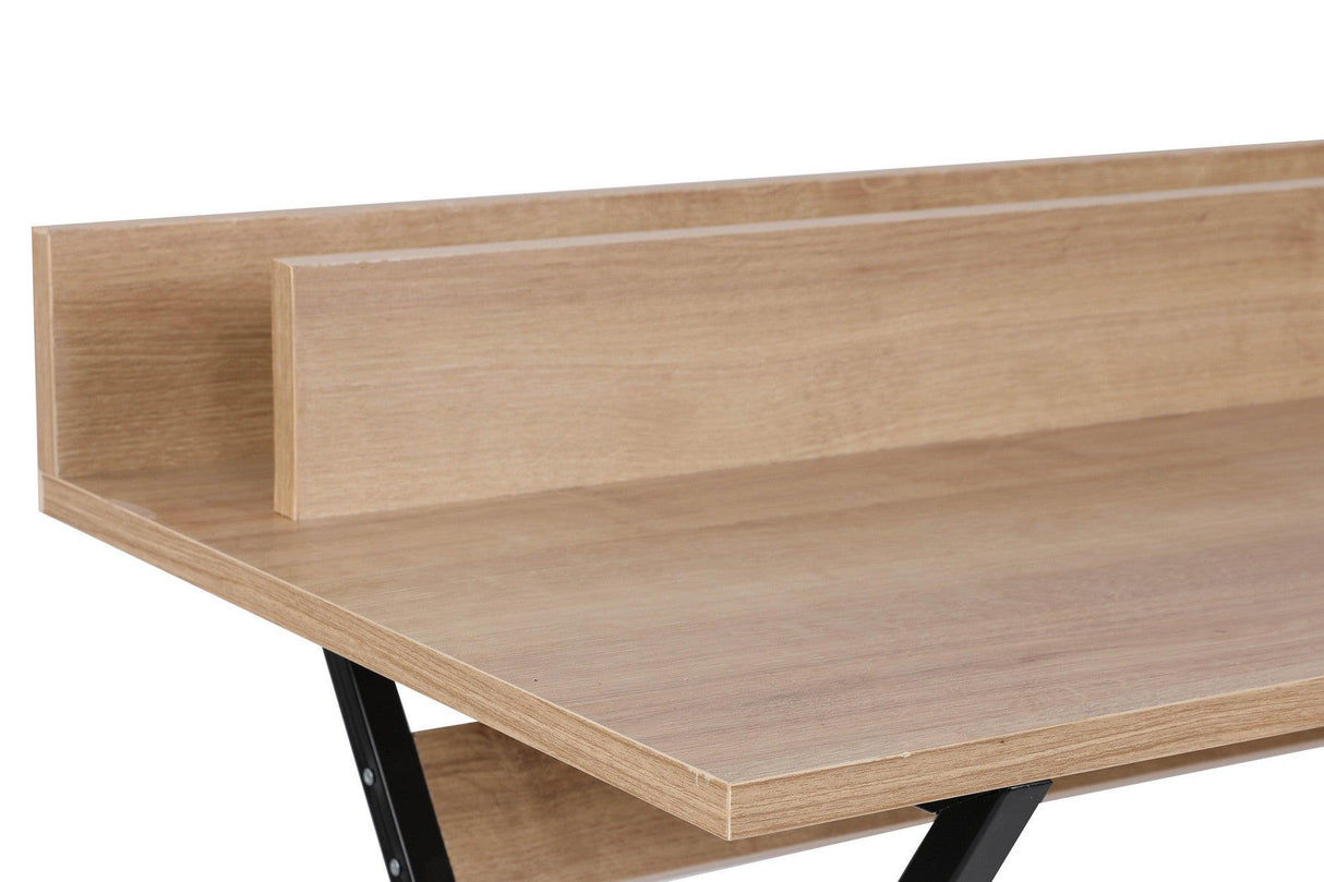 Birou Panama cu picioare metalice, Stejar, 100 x 89 x 50 cm