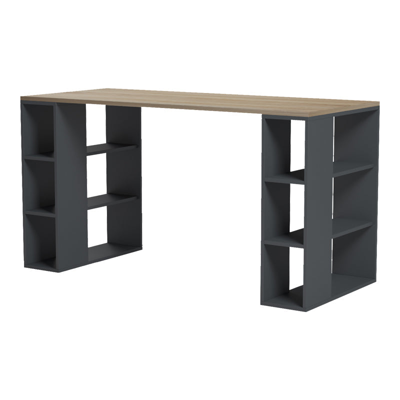 Birou Praga, 140x60x75 cm - Sonoma-Antracit