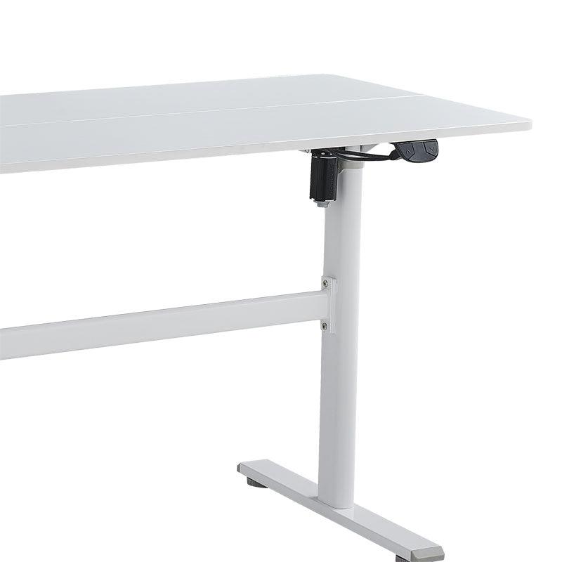 Birou reglabil pe inaltime Karla, Sonoma - Alb, 120x60x72/115 cm - Alb