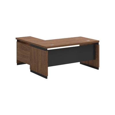 Birou reversibil Oscar, nuc- gri, 160x80x76 cm, imagine suplimentara