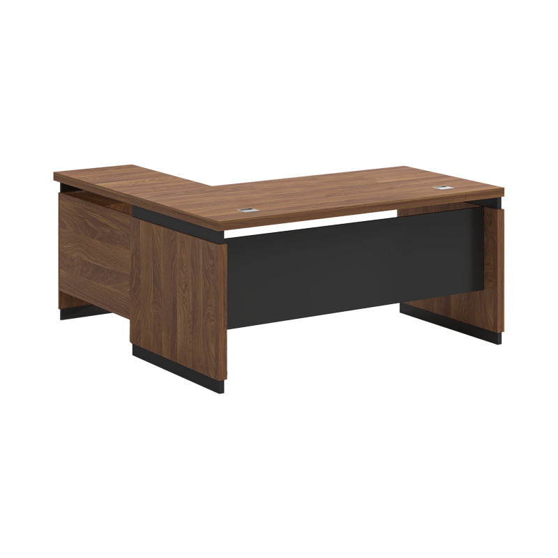 Birou reversibil Oscar, nuc- gri, 200x100x76 cm