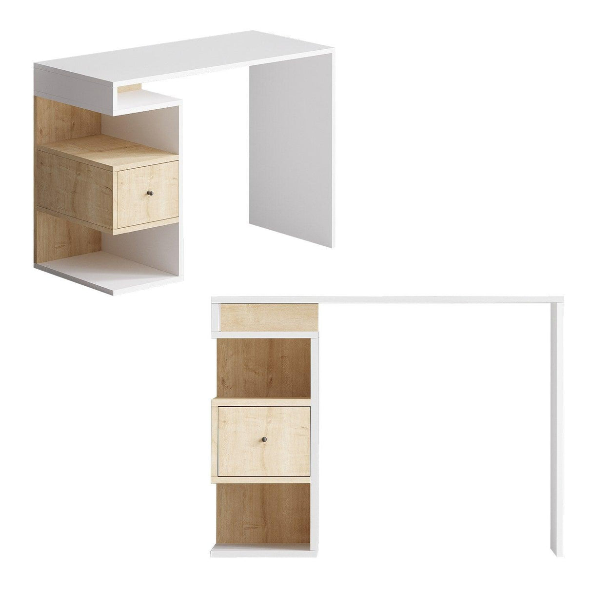 Birou Tempus cu usa , Alb, 100 x 74 x 45 cm