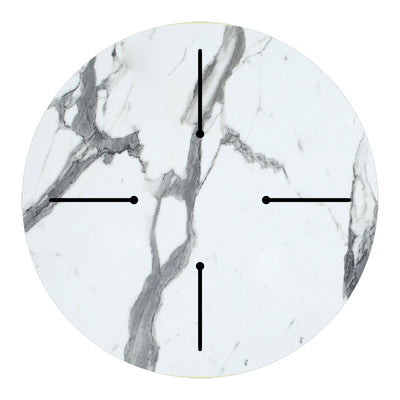 Blat masa Melody, marmura alba 12mm grosime, 70x70 cm, imagine suplimentara