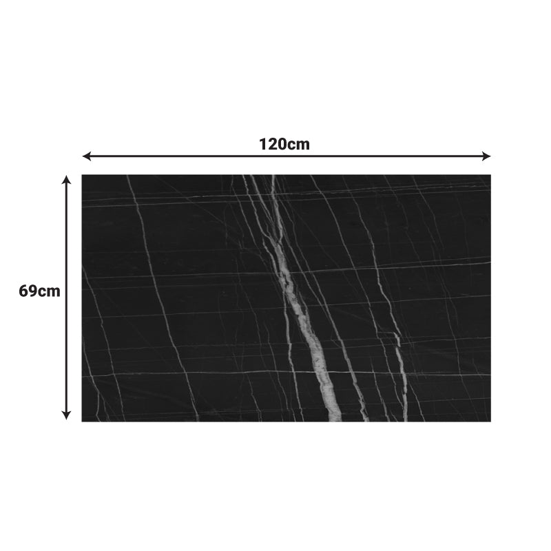 Blat masa Relian, marmura neagra, 12 mm, 69x120 cm
