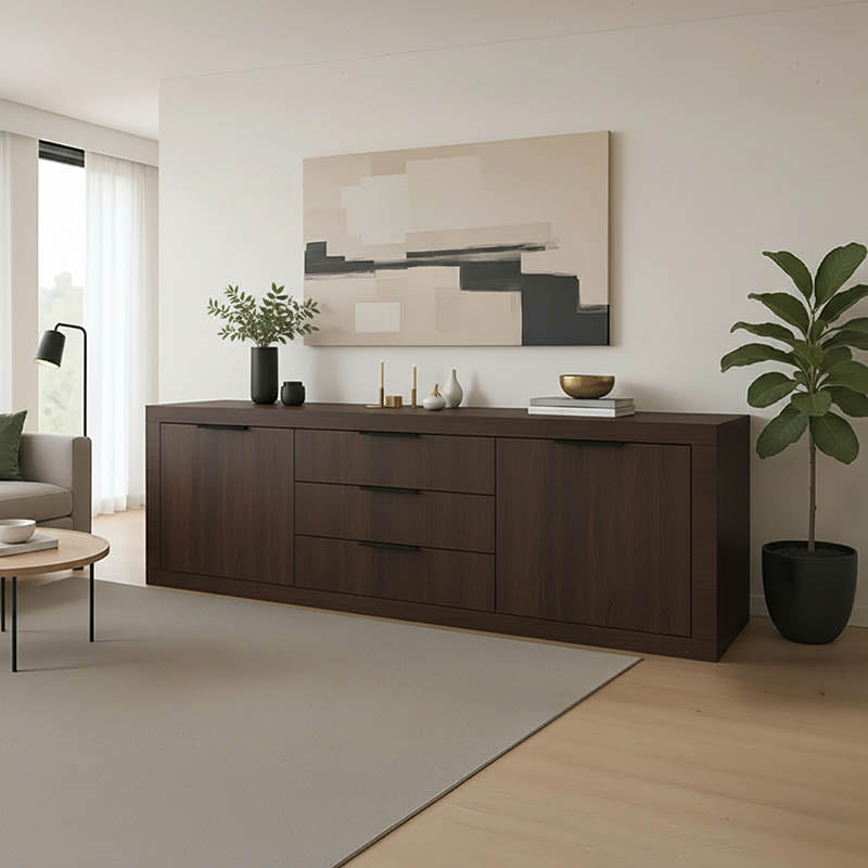 Bufet cu funcție de depozitare Doha, Wenge, 210x45x80 cm - Nuc