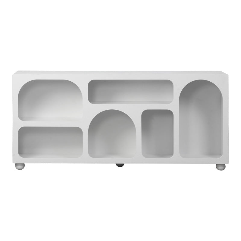 Bufet cu rafturi Emersi, Alb, 164x34x76 cm