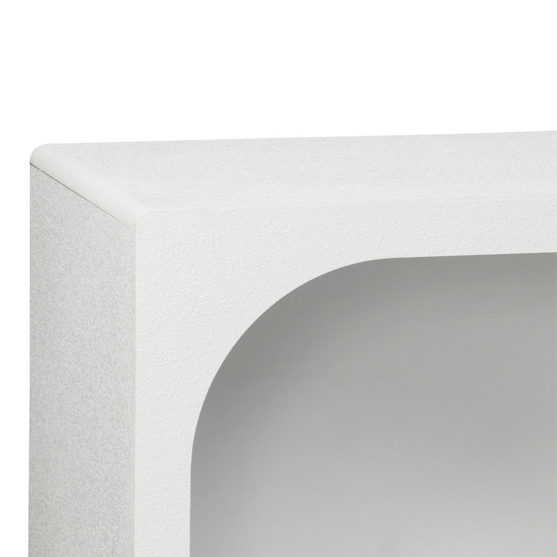 Bufet cu rafturi Emersi, Alb, 164x34x76 cm
