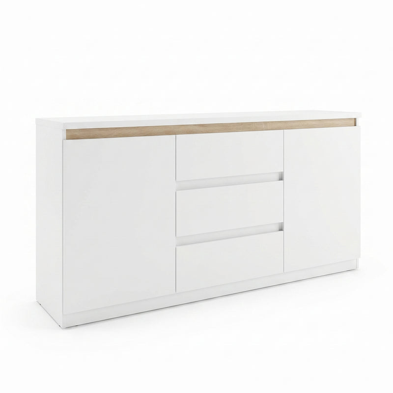 comoda Bufet cu spatiu de depozitare Chiemo, Lemn, 160x40x93 cm