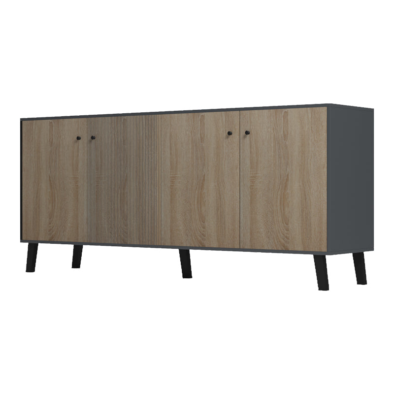 Bufet cu spațiu de depozitare Tuscany, Modern, Lemn, SONOMA -ANTHRACITE, 180x40x79 cm