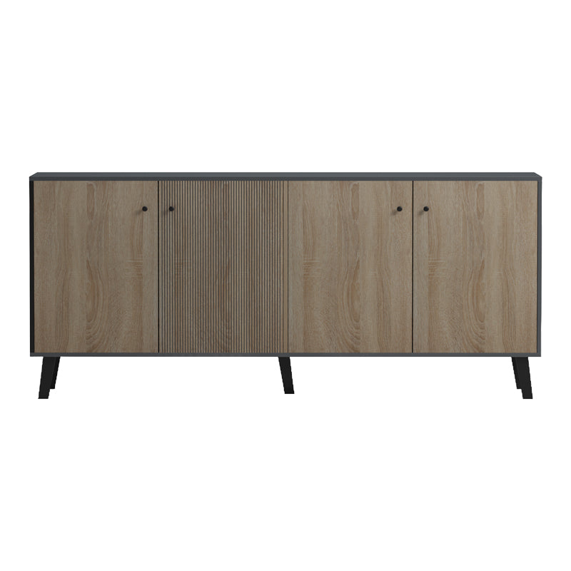 Bufet cu spațiu de depozitare Tuscany, Modern, Lemn, SONOMA -ANTHRACITE, 180x40x79 cm