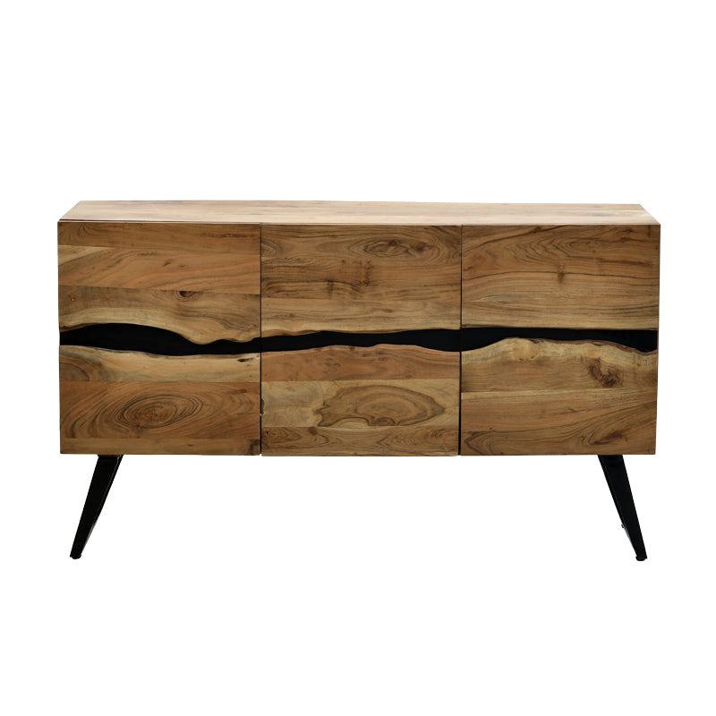 Cabinet Imena, lemn de acacia, Natur, 148x43x86 cm