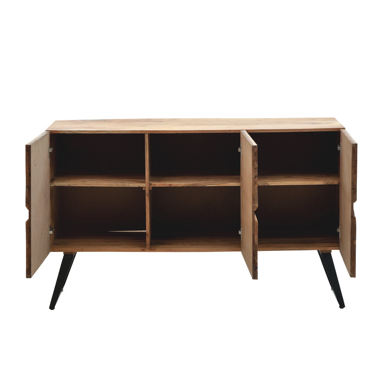 Cabinet Imena, lemn de acacia, Natur, 148x43x86 cm