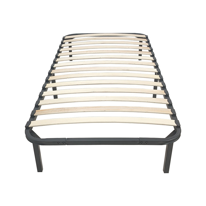 Cadru pat metalic cu design Amaso, metal, Negru, 90x190x28 cm