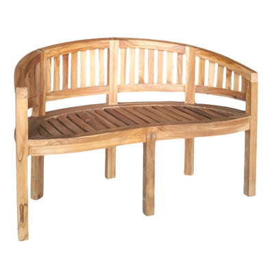 Canapea 2 locuri Coren lemn de tec Natural 130x61x87 cm