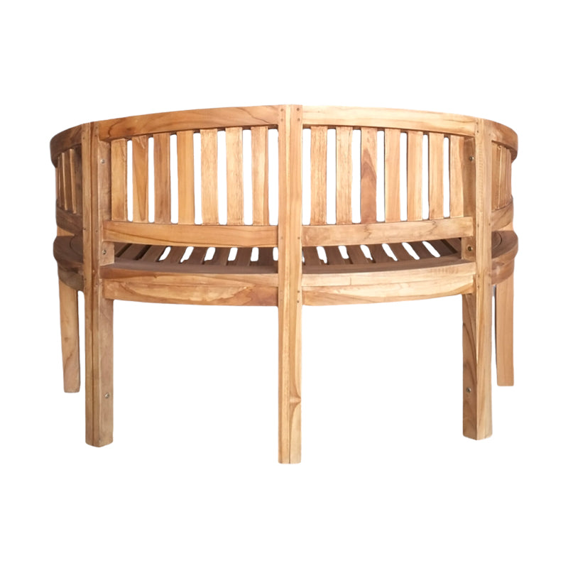 Canapea 2 locuri Coren lemn de tec, Natural, 130x61x87 cm