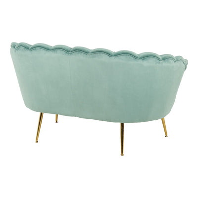 Canapea 2 locuri Daimon, Catifea Verde Fistic, 134x70x77 cm, imagine suplimentara