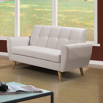Canapea 2 locuri Decency, bej, 149x75x86 cm, imagine suplimentara