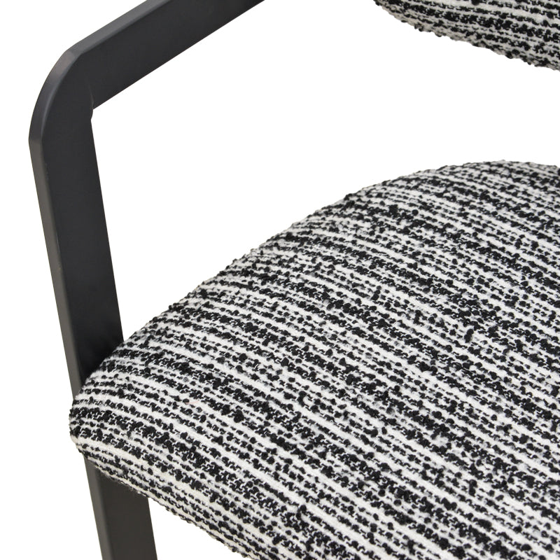 Canapea 2-seater Berdona, picioare negre, Negru, 120x47x78 cm