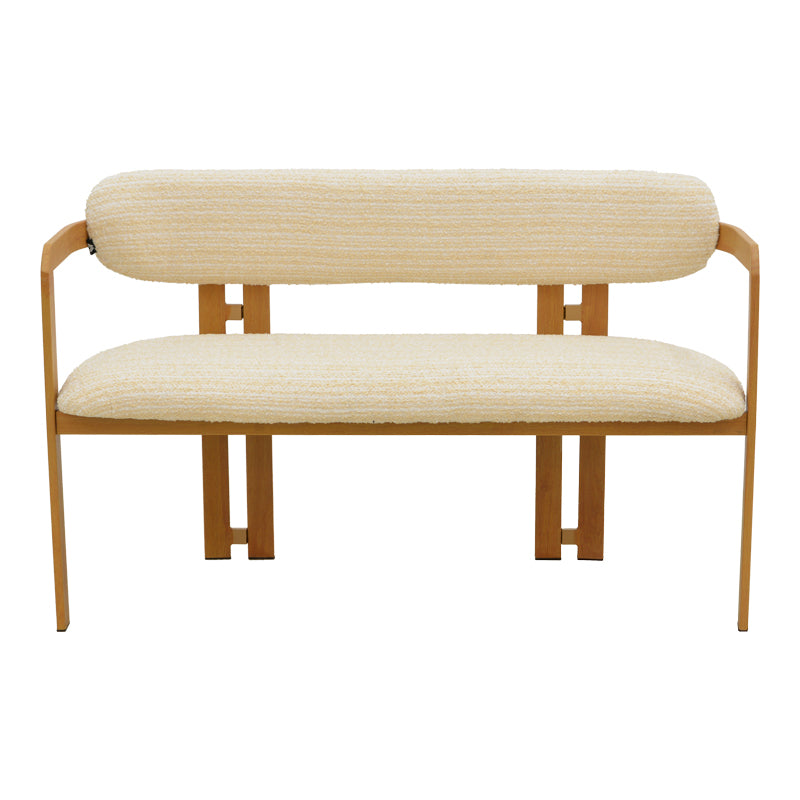 Canapea 2-seater Berdona, Stofa, Negru, 120x47x78 cm