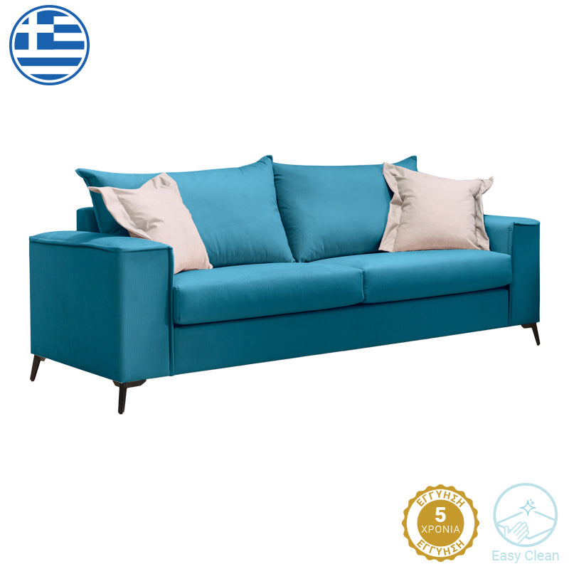 Canapea cu 3 locuri Verona 3 Albastru 225x93x100 cm