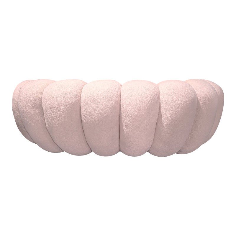Canapea cu funcție Embrace, Țesătură bouclé, roz, 180x105x65 cm - Roz