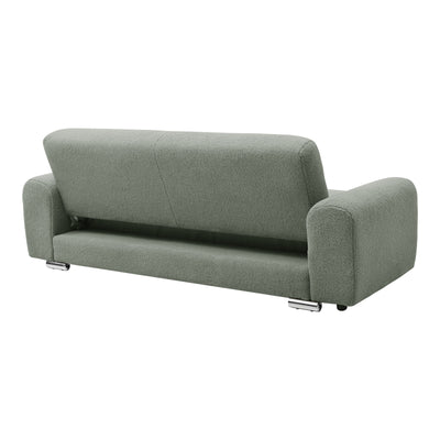 Canapea cu trei locuri Harmonious boucle verde masliniu, 224x92x81 cm, detaliu produs