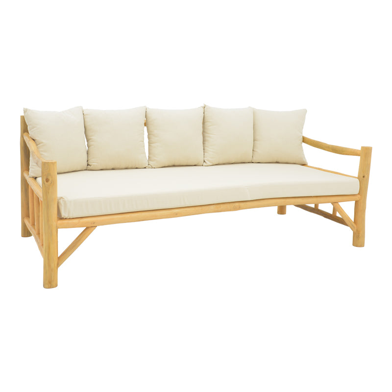 mobilier de gradina Canapea de gradina Roziana Boho Natural 210x100x80 cm