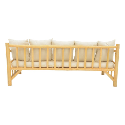 Canapea de gradina Roziana Boho, Natural, 210x100x80 cm, perspectiva suplimentara